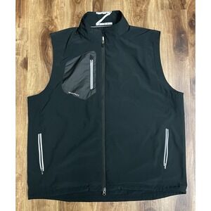 Zero Restriction Vest Mens 2XL Black Golf Z700 Full Zip Performance Jacket